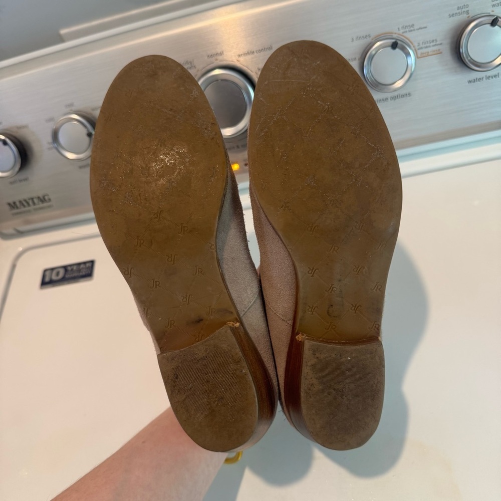 Jack Rogers Sadie Suede Bootie  Leather Light Grey 9.5M - Picture 6 of 11
